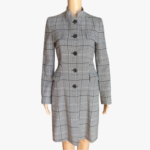 Zara Jackets & Blazers - ZARA Made in Spain Wool-Blend Houndstooth Coat | Tailored Fit | Size S